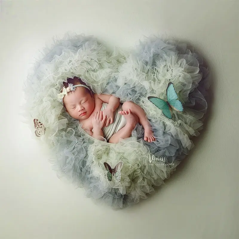 Forest Mesh Heart Set - Newborn Photography Theme